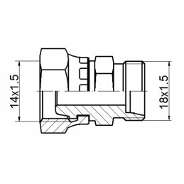 Straight connector ab m14x1 5 m18x1 5 hydrolider