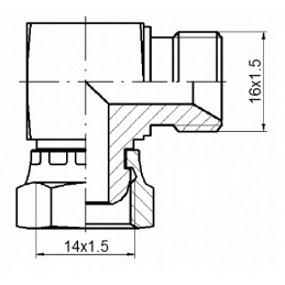 Angle connector ab m14x1 5 m16x1 5 hydrolider