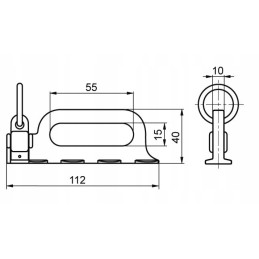 Load handle, airline slat hitch, 2500kg
