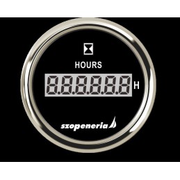 Hour meter 52 mm black