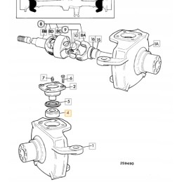 Wheel stub bearing jcb 3cx 4cx 907 08300