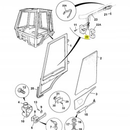 Left door lock jcb 3cx 4cx