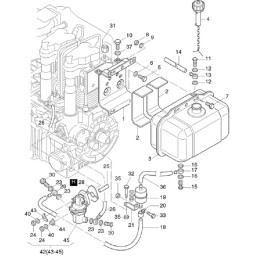Hatz 2g40 fuel pump washer 1 4 04118600