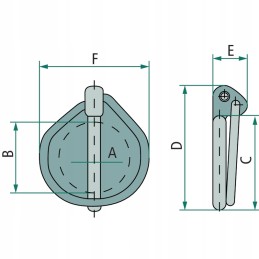 Locking safety pin v2a, diameter 12 mm