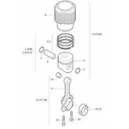 Hatz 1d81 piston complete 0 50 01314621