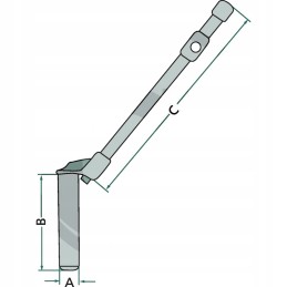 Hitch pin with straight handle, diameter 31mm