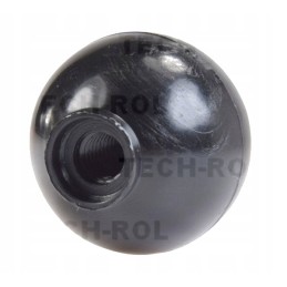 Lever knob, black, round, diameter 32 mm, M8 thread
