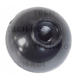 Lever knob, black, round, diameter 32 mm, M8 thread