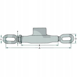 Turnbuckle tensioner 250 370mm m18x2 5 stabilization