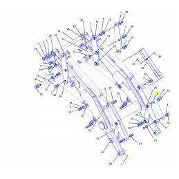 Cat 428d front arm pin 1114334