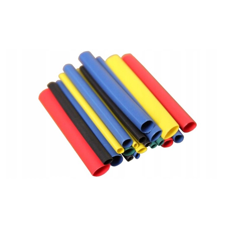 Set of 20 colored heat shrink tubes