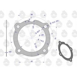 Krazelit injection pump gasket 0 8mm c 330