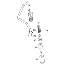 Hatz 1b30 injector complete 01389601