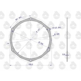 Timing cover gasket krazelite 0 8mm c 330