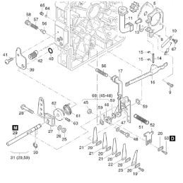 Hatz 1b20 1b30 speed regulator spring 50563400