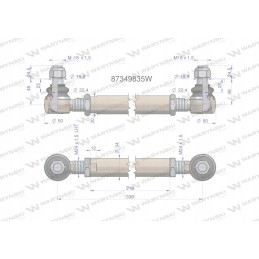 Steering rod 87349835 motogeneric