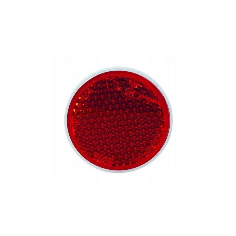 Agtech round reflector with red screw, diameter 75