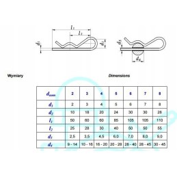 Pin, single universal clasp, 6mm
