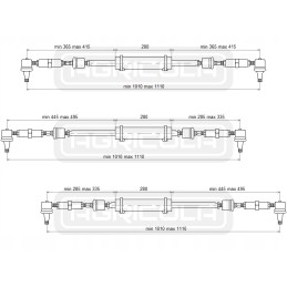 Cylinder, transverse actuator, power steering, C 360