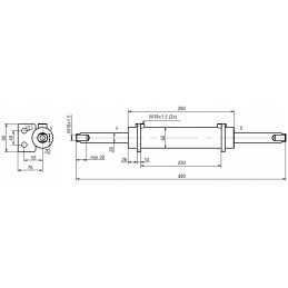 Cylinder, transverse actuator, power steering, C 360