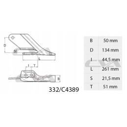 Left side tooth of JCB bucket type shark cva