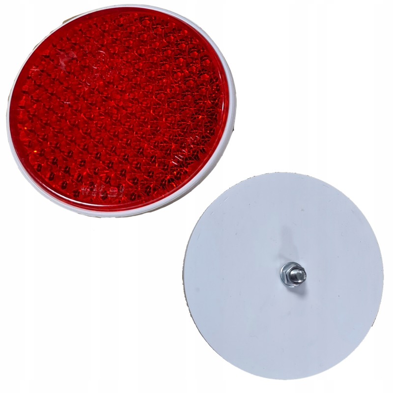 Red round reflector for trailer