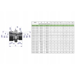 Hydraulic connector bb m14x1 5 m12x1 5 Warynski