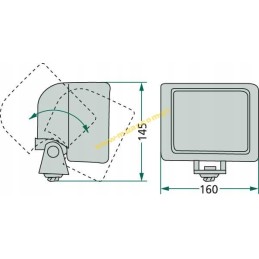 Work light with H3 bulb 12v 55w granite