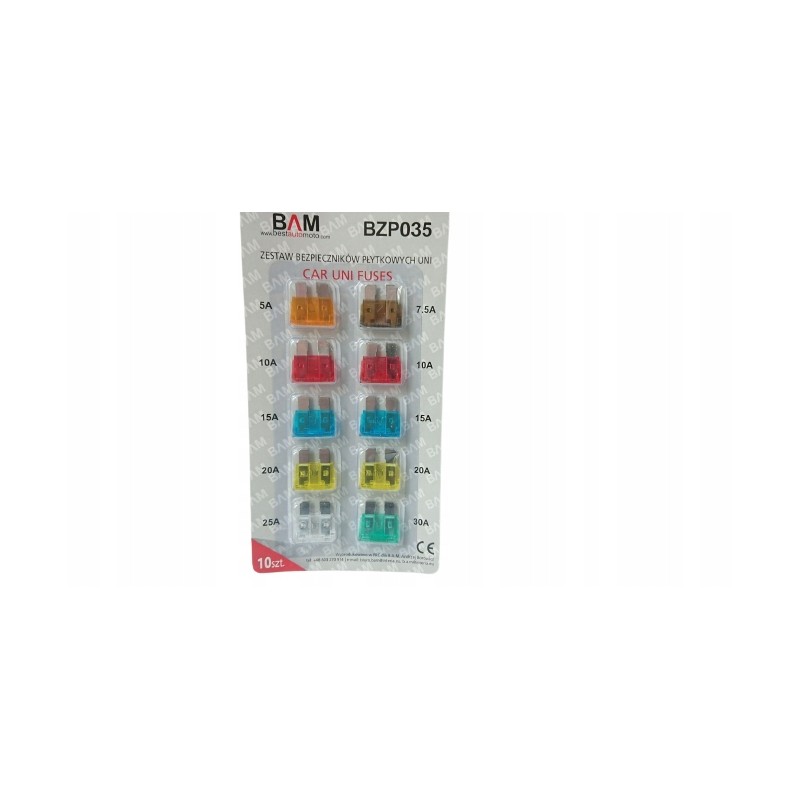 Set of 10 plate fuses