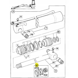 JCB backhoe loader bucket cylinder seal