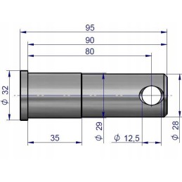 Lower link support pin c 360