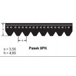 Nh 87309963 poly V-belt new holland