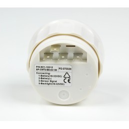 Engine water temperature indicator, diameter 52 mm, black