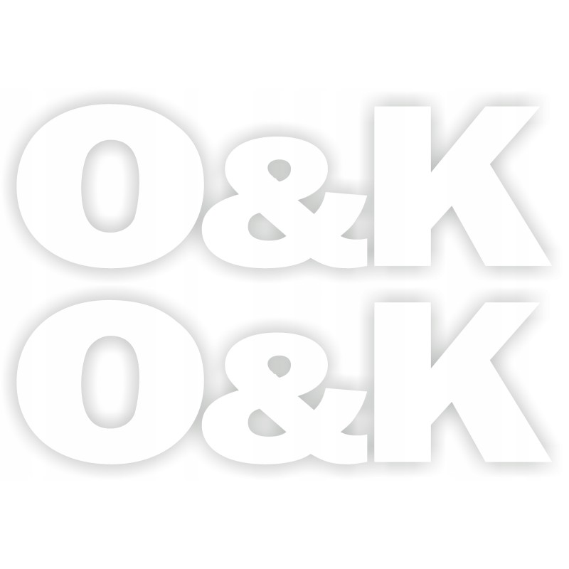 Stickers sticker ok excavator 2 pieces 45 cm