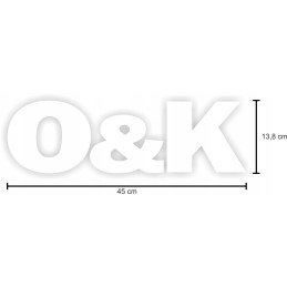 Stickers sticker ok excavator 2 pieces 45 cm