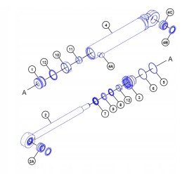A set of seals stick cat backhoe loader cva