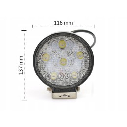 Work lamp 6x LED Bridgelux 18W, power supply 9 32v