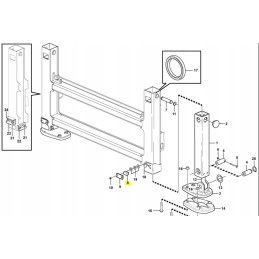 Rectangular slide of the support Volvo BL71 CVA 31 1 mm