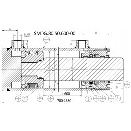 Hydraulic cylinder smtg 80x50 stroke 600 8205086ne