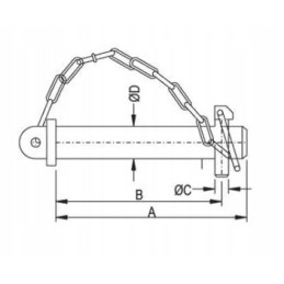 Connector pin pin with protection 25x98 mm