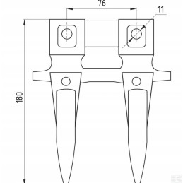 3020506002004 double header bayonet without stalk