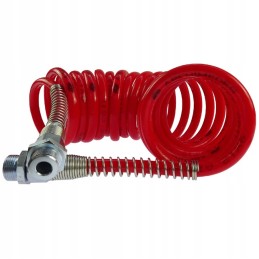 Spiral connection cable, red, polyamide