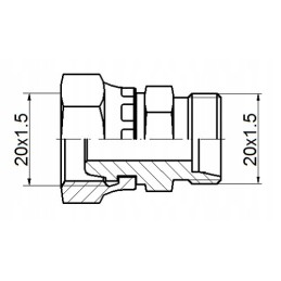 Straight connector ab m20x1 5 m20x1 5 hydrolider