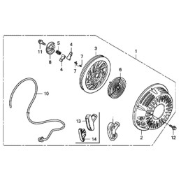 Honda gx270 gx390 starter screw 90004 ze2 w01