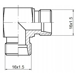 Angle connector bb m16x1 5 m16x1 5 hydrolider
