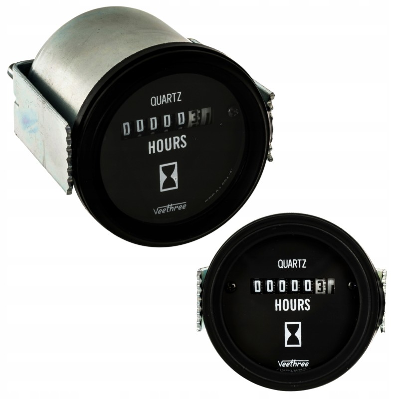 Motor hour counter, working hours 12v 24v 52mm