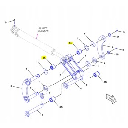 Bucket cylinder bushing 2309108 cat 302 5c 302 5