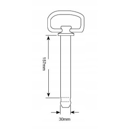 Pin with chain and cotter pin 30x157mm 52077 9