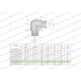 Inch hydraulic elbow bb 1 bsp xw mo