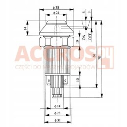 Valtra position light switch valmet 3069590